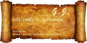 Göndör Julianna névjegykártya
