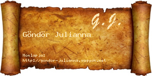 Göndör Julianna névjegykártya
