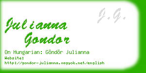 julianna gondor business card