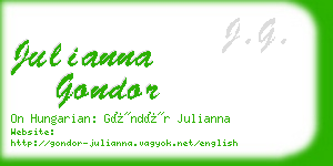 julianna gondor business card